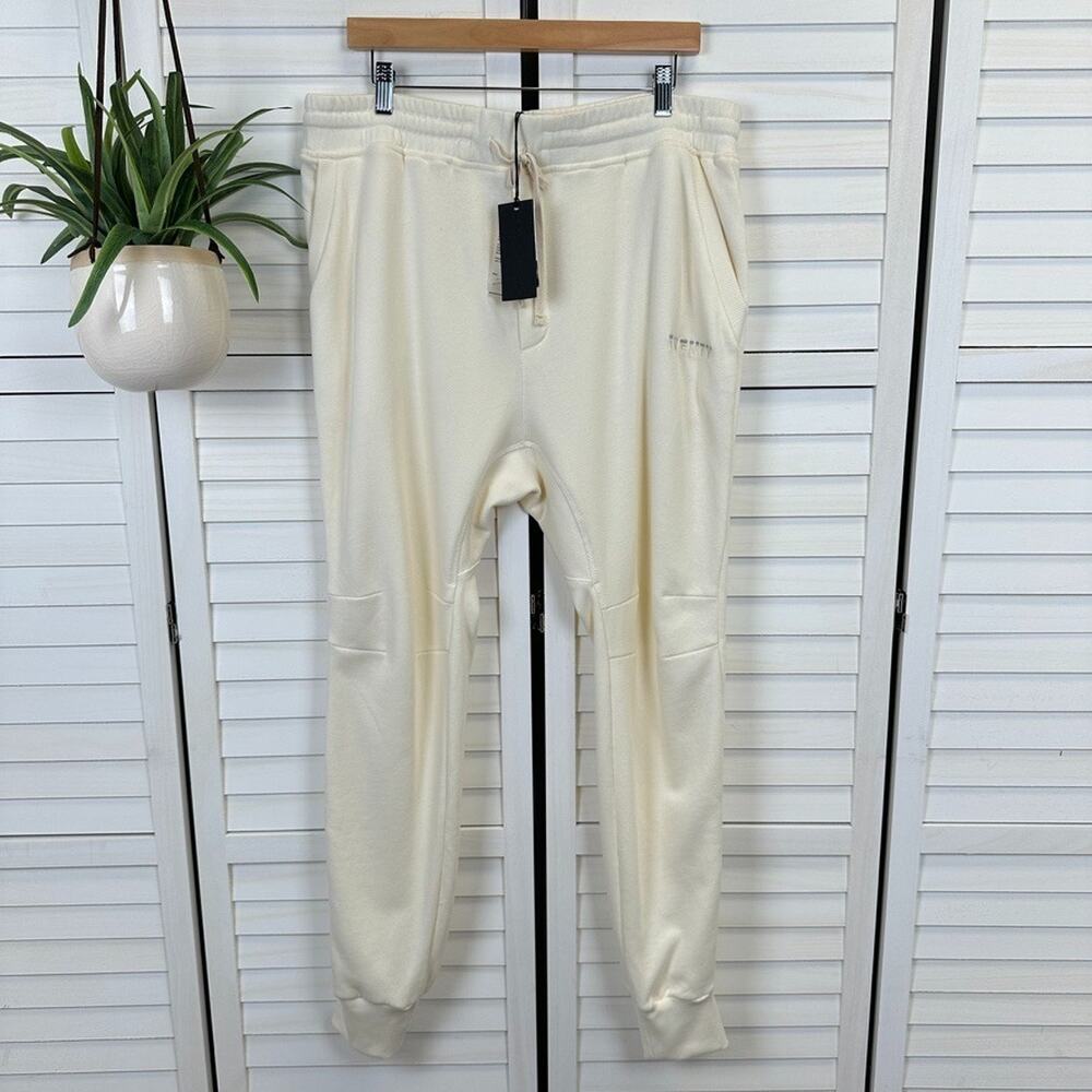 New‎ XL Twenty Montreal Cream Sunnyside Reverse Loop Terry Sweatpant Jogger Pant
